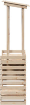 vidaXL - Tuinbartafel - met - dak - 112,5x57x195,5 - cm - massief - hout