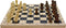 Schaak-Set hout bedrukt 29x29 cm. HOT Games