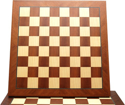 Schaakbord Mahonie/Ahorn diag.V.50mm.48cm