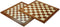 Schaakbord mahonie/ahorn ingelegd V.50mm.48cm