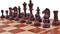 Schaakcassette Tournament 4 mahonie/essen 41x20cm.