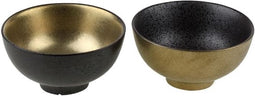 Schaaltjes porselein - goud/zwart - 2 stuks - Werner Voss