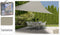Schaduwdoek Driehoek 360x360x360cm Zand