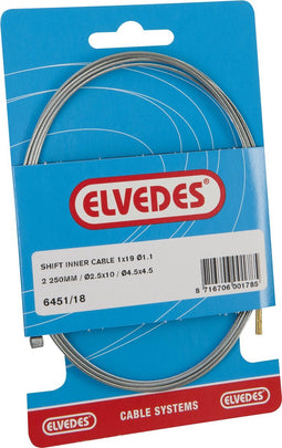 Schakel binnenkabel Elvedes 2250mm verzinkt Ø1,1mm Sturmey Archer / Torpedo N-nippel en T-nippel