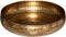 Schalen set van 2 stuks goudkleurig bewerkt metaal d. 30.5cm en 20 cm