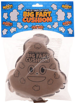 Scheetkussen Funny drol - Scheetzak - Fopartikel - 30 x 20 cm - Rubber - Kunststof - bruin