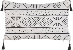 SCHEFFLERA - Sierkussen set van 2 - Wit - 30 x 50 cm - Fluweel