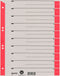 Scheidingsbladen Leitz A4 karton 230gr 6-gaats rood