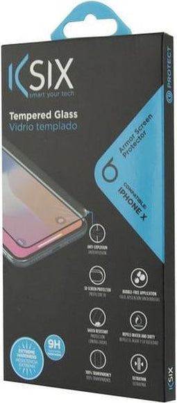 Schermbeschermer van getempereerd glas voor mobiel Iphone X-Xs KSIX Armor Zwart