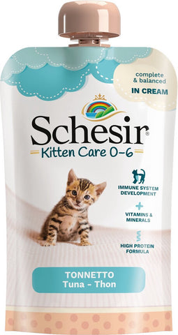 Schesir Kattenvoer Kitten 0-7 Tonijn in Cream 150 gr