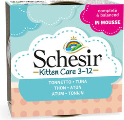 Schesir Kattenvoer Kitten 3-12 Tonijn in Mousse 85 gr