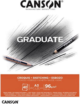 Schetsboek Canson Graduate Croquis A3 96gr 40vel | 5 stuks