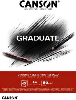 Schetsboek Canson Graduate Croquis A4 96gr 40vel