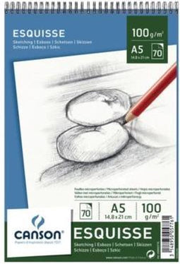 Schetsboek Canson Graduate Croquis A5 96gr 40vel