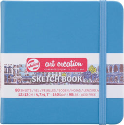 Schetsboek talens art creation blauw 12x12 cm | 5 stuks