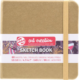 Schetsboek talens art creation goudgeel 12x12 cm | 5 stuks