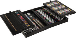 Schilder- En Tekenset in houten koffer - 174-delig - Tekenkoffer - Schilderset