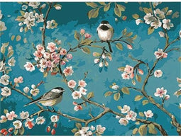 Schilderen op nummers amandelbloesem