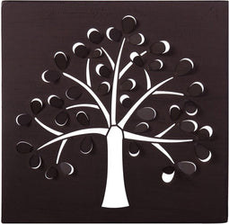 Schilderij Boomstructuur 29,85 x 2,5 x 29,85 cm Metaal Bruin