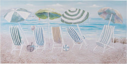 Schilderij Canvas Strand 120 x 3,5 x 60 cm