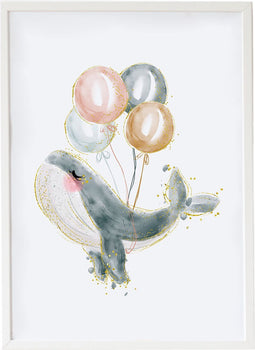 Schilderij Crochetts Multicolour 33 x 43 x 2 cm Walvis