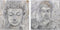 Schilderij DKD Home Decor 100 x 2,4 x 100 cm Boeddha Orientaals (2 Stuks)