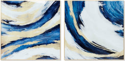 Schilderij DKD Home Decor 100 x 2,5 x 100 cm Abstract Modern (2 Stuks)