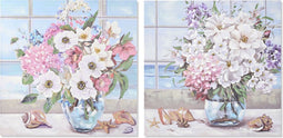 Schilderij DKD Home Decor 100 x 2,8 x 100 cm 100 x 3 x 100 cm Shabby Chic (2 Stuks)