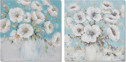 Schilderij DKD Home Decor 100 x 2,8 x 100 cm Vaas Shabby Chic (2 Stuks)