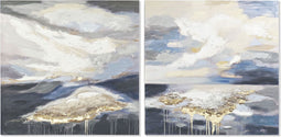 Schilderij DKD Home Decor 100 x 3,5 x 100 cm Abstract Modern (2 Stuks)