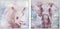 Schilderij DKD Home Decor 103 x 4,5 x 103 cm Olifant Modern (2 Stuks)