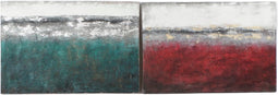 Schilderij DKD Home Decor 120 x 3,5 x 80 cm Abstract Modern (2 Stuks)