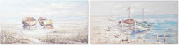 Schilderij Dkd Home Decor 120 X 3 X 60 Cm Barco Mediterrane (2 Stuks)