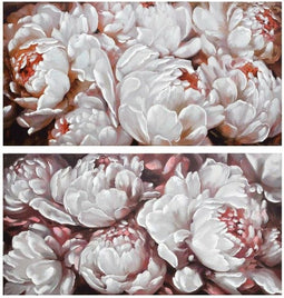 Schilderij DKD Home Decor 120 x 3 x 60 cm Blommor Romantiek (2 Stuks)