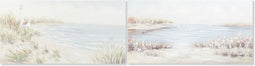 Schilderij DKD Home Decor 140 x 3,7 x 70 cm Strand Mediterrane (2 Stuks)