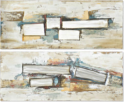 Schilderij DKD Home Decor 150 x 3 x 60 cm Abstract Loft (2 Stuks)
