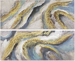Schilderij DKD Home Decor 150 x 3 x 60 cm Abstract Modern (2 Stuks)