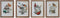 Schilderij DKD Home Decor 34 x 2 x 44 cm Kooi Shabby Chic (4 Onderdelen)