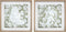 Schilderij DKD Home Decor 42 x 3 x 42 cm Blommor Scandinavisch (2 Stuks)