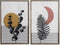 Schilderij DKD Home Decor 51 x 3 x 76,5 cm Maan Scandinavisch (2 Stuks)