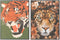 Schilderij DKD Home Decor 52 x 2,7 x 72 cm Tijger Modern (2 Stuks)