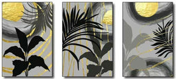 Schilderij DKD Home Decor 53 x 3,5 x 73 cm Purpurine Modern (3 Onderdelen)