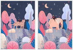 Schilderij DKD Home Decor 53 x 4,3 x 73 cm Bomen Scandinavisch (2 Stuks)