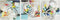 Schilderij DKD Home Decor 60 x 2,8 x 60 cm Abstract Modern (3 Onderdelen)
