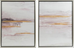 Schilderij DKD Home Decor 60 x 3,5 x 80 cm Abstract Stads (2 Stuks)