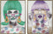 Schilderij DKD Home Decor 60 x 3,5 x 80 cm Fashion Girls (2 Stuks)