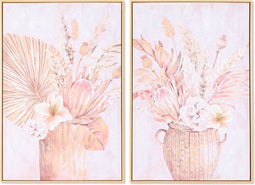 Schilderij DKD Home Decor 60 x 3,5 x 90 cm Vaas Scandinavisch (2 Stuks)