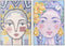 Schilderij DKD Home Decor 63 x 4 x 93 cm Vrouw Stads (2 Stuks)