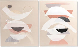 Schilderij DKD Home Decor 75,5 x 3,7 x 100 cm Abstract Modern (2 Stuks)