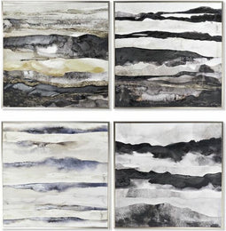 Schilderij DKD Home Decor 79 x 2,5 x 79 cm Abstract Modern (4 Onderdelen)